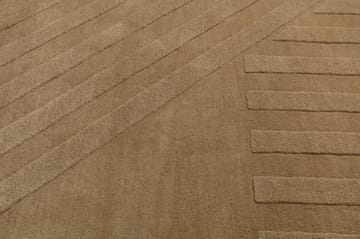 Alfombra de lana Levels stripes beige - 170x240 cm - NJRD