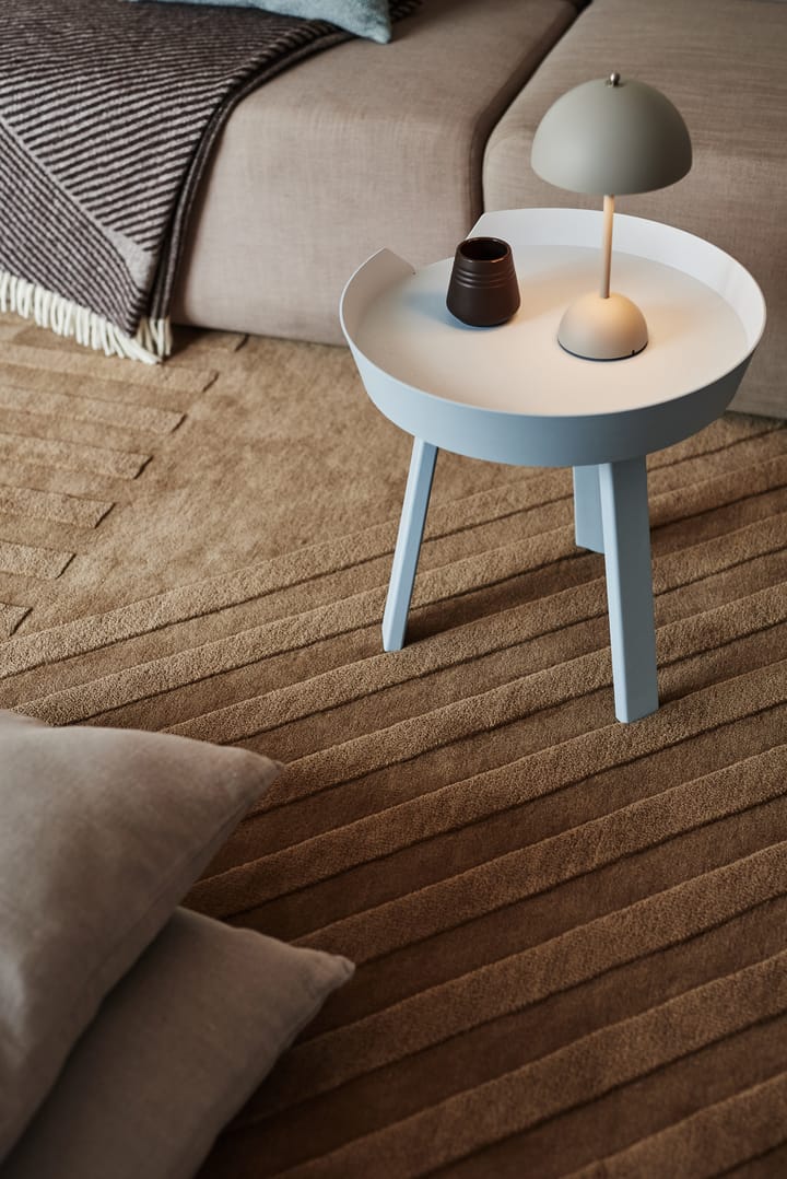 Alfombra de lana Levels stripes beige, 170x240 cm NJRD