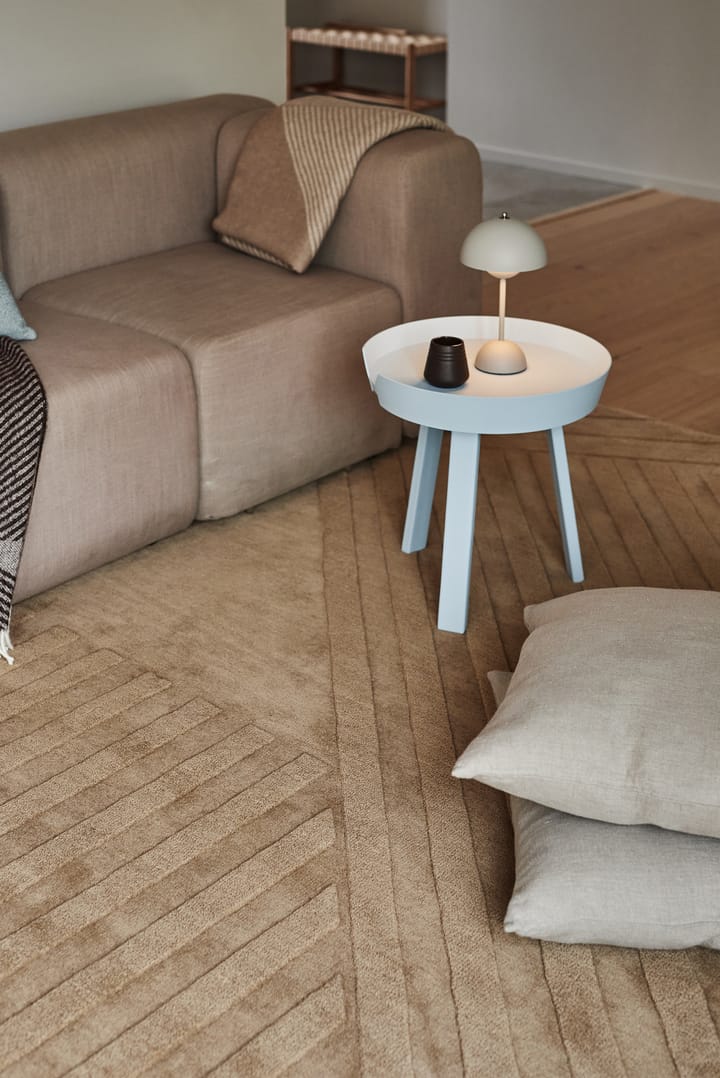 Alfombra de lana Levels stripes beige, 200x300 cm NJRD
