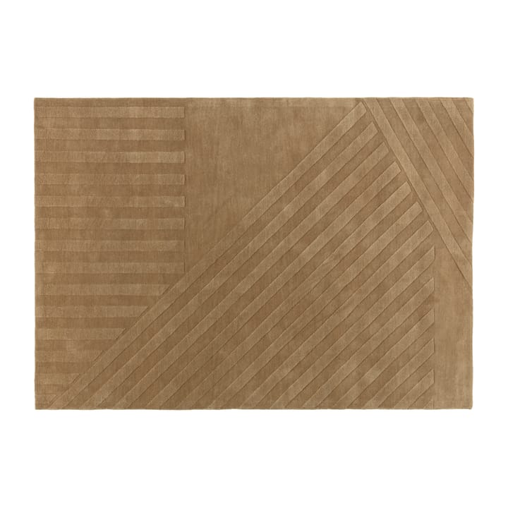 Alfombra de lana Levels stripes beige - 200x300 cm - NJRD