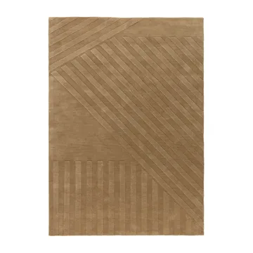 Alfombra de lana Levels stripes beige - Stripes beige, 170x240 cm - NJRD
