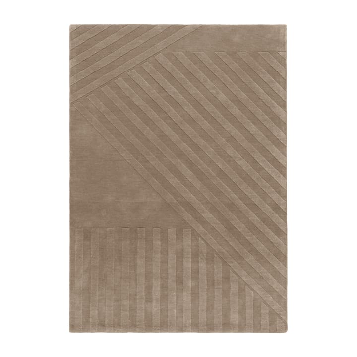 Alfombra de lana Levels stripes gris - 170x240 cm - NJRD