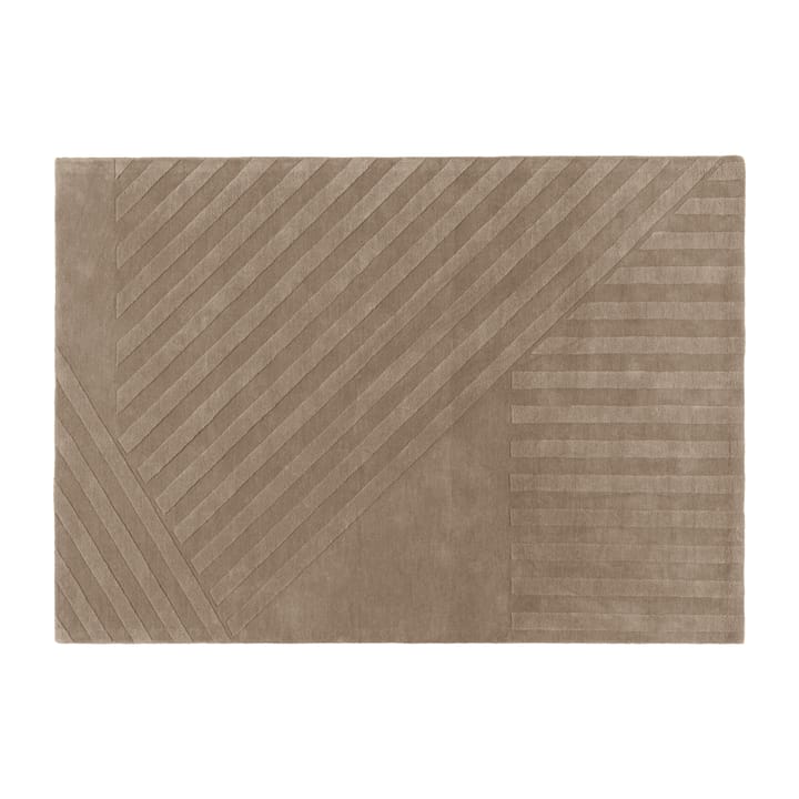 Alfombra de lana Levels stripes gris - 170x240 cm - NJRD