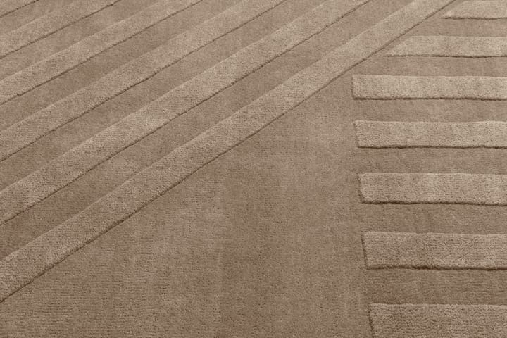 Alfombra de lana Levels stripes gris, 170x240 cm NJRD