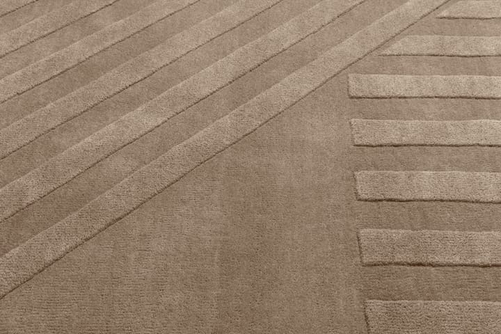 Alfombra de lana Levels stripes gris - 170x240 cm - NJRD