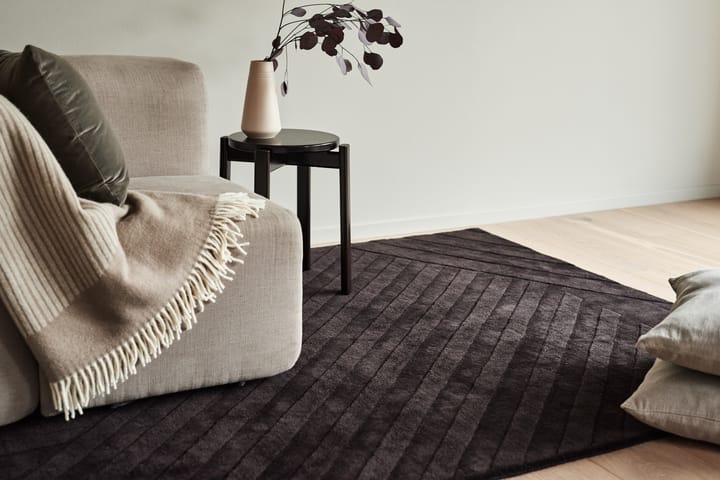 Alfombra de lana Levels stripes marrón, 170x240 cm NJRD