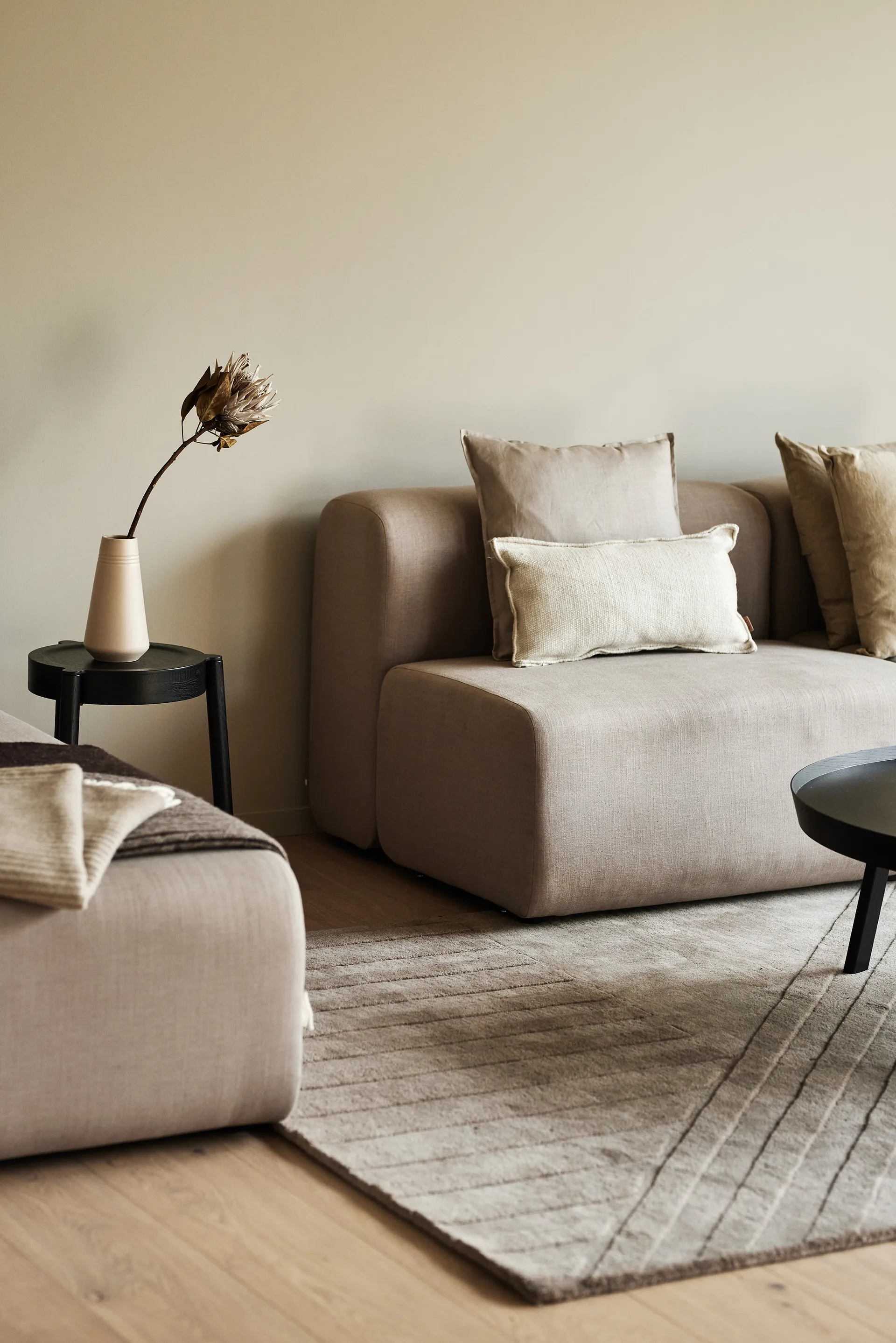 Alfombra de lana Levels stripes topo, 170x240 cm NJRD