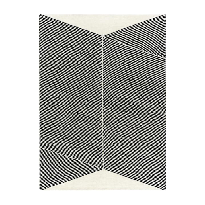 Alfombra de lana Rectangles blanco natural - 170x240 cm - NJRD