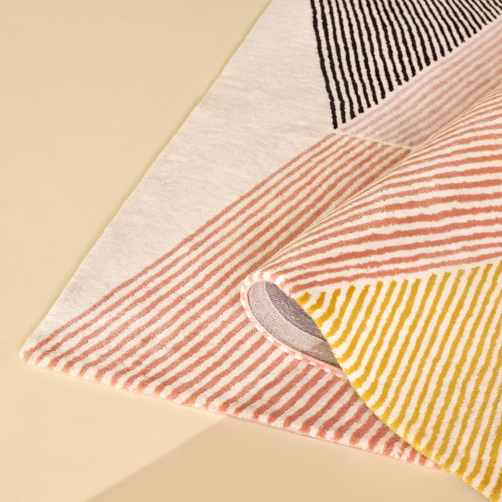 Alfombra de lana Rectangles rosa, 170x240 cm NJRD