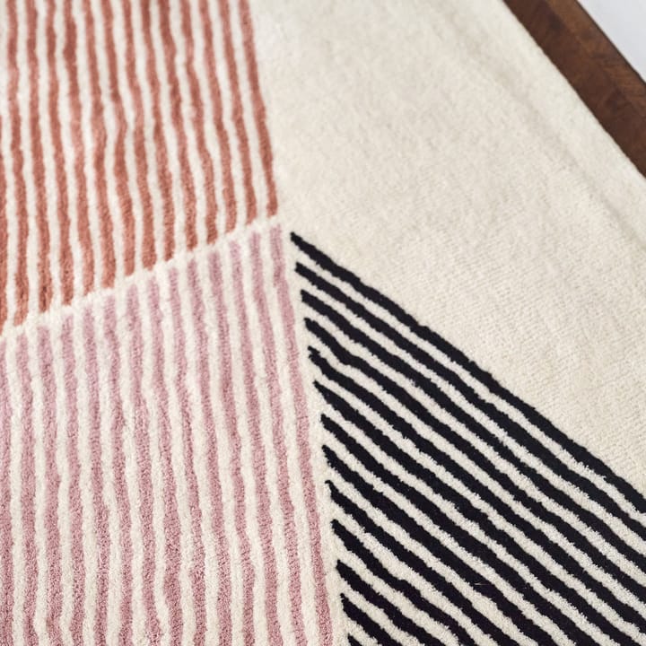 Alfombra de lana Rectangles rosa, 170x240 cm NJRD