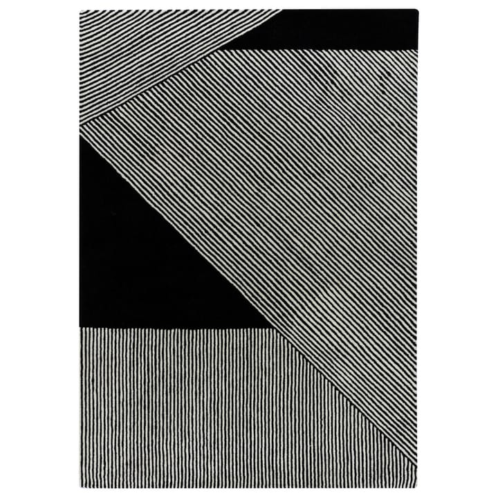 Alfombra de lana Stripes negro - 200x300 cm - NJRD