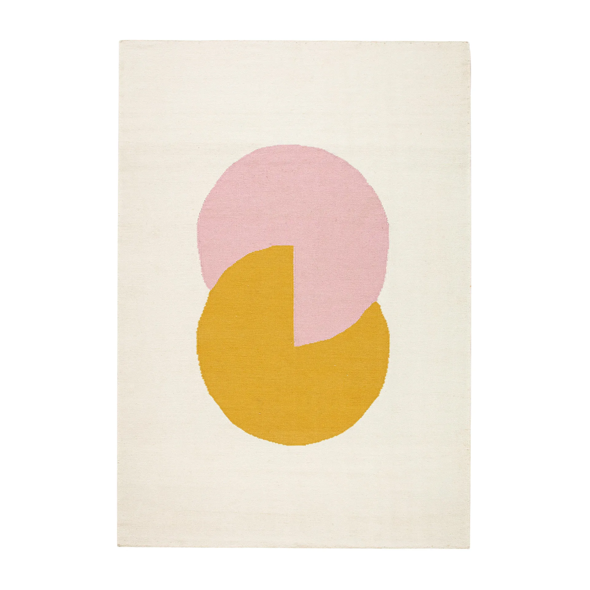 Alfombra kelim Circles blocks rosa, 170x240 cm NJRD