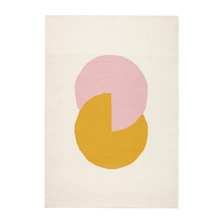 Alfombra kelim Circles blocks rosa - 170x240 cm - NJRD