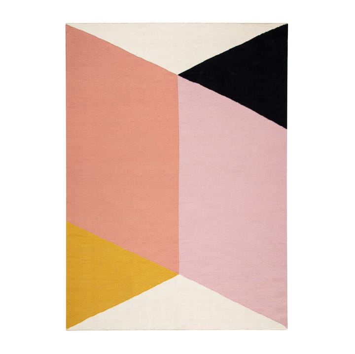 Alfombra kelim Rectangles blocks rosa - 170x240 cm - NJRD