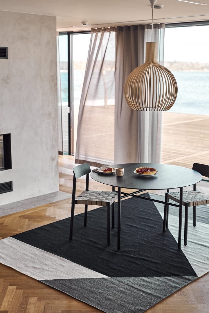 Alfombra kelim Stripes blocks negro, 200x300 cm NJRD