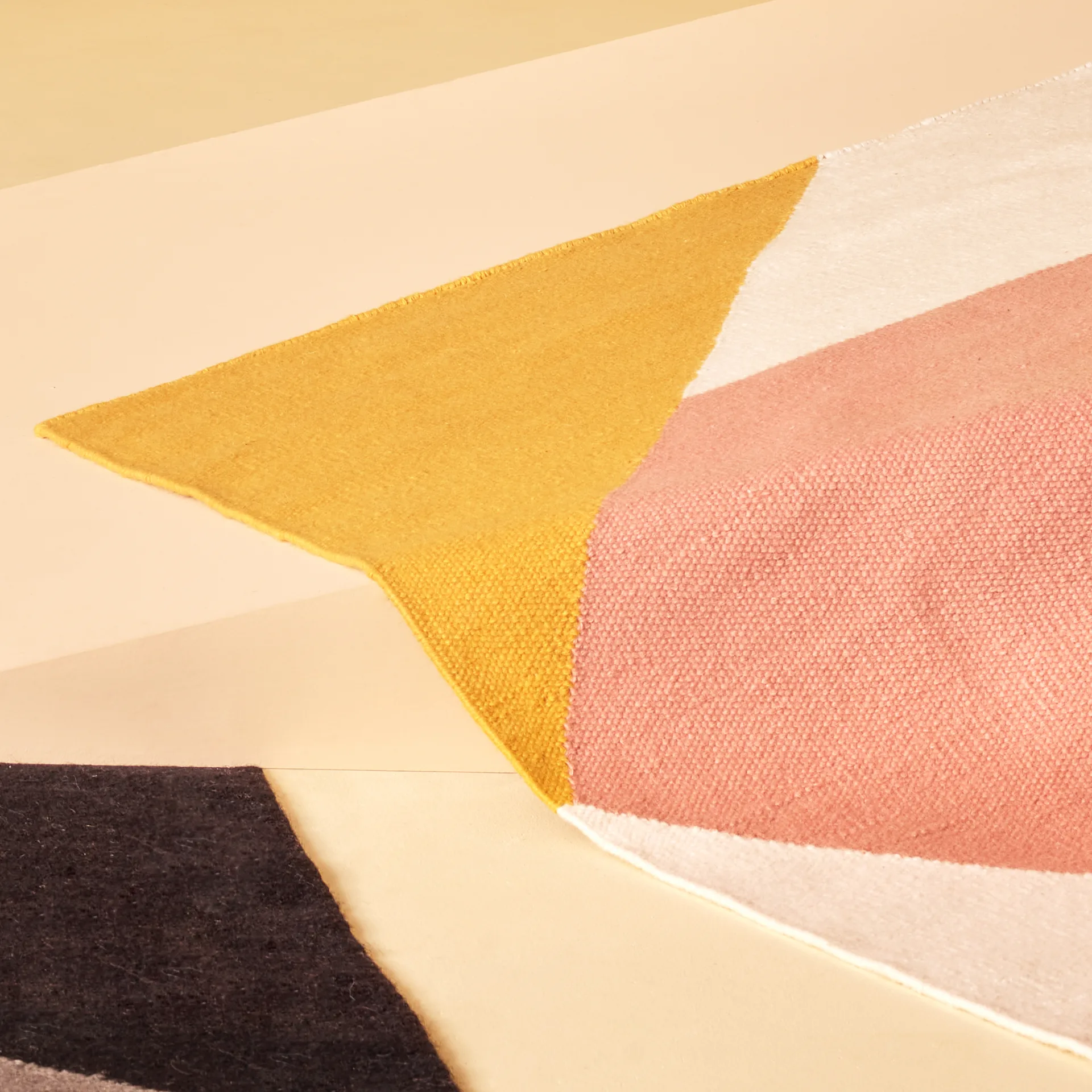 Alfombra kelim Stripes blocks rosa, 200x300 cm NJRD