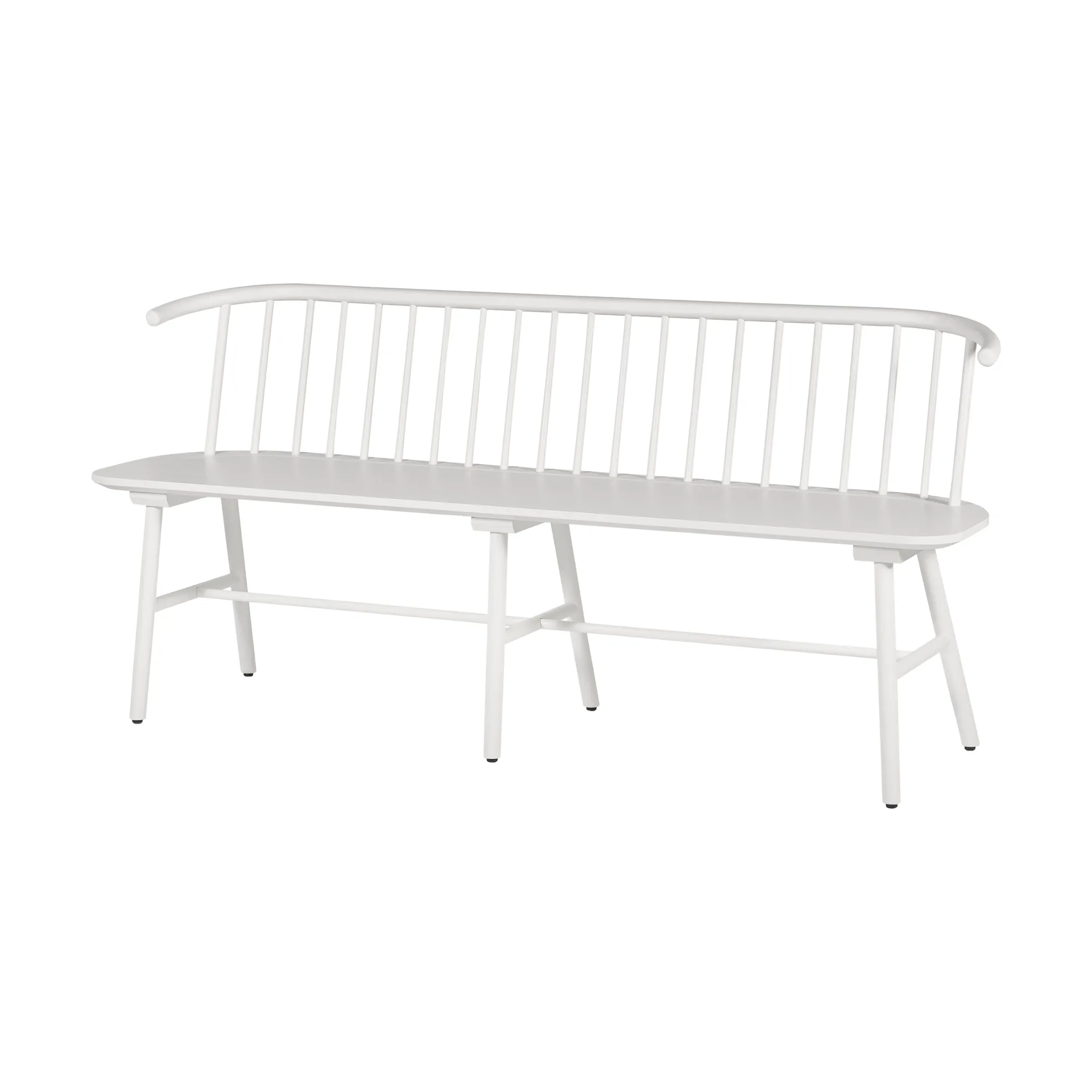 Banco de comedor VIOR, Roble lacado en blanco NJRD