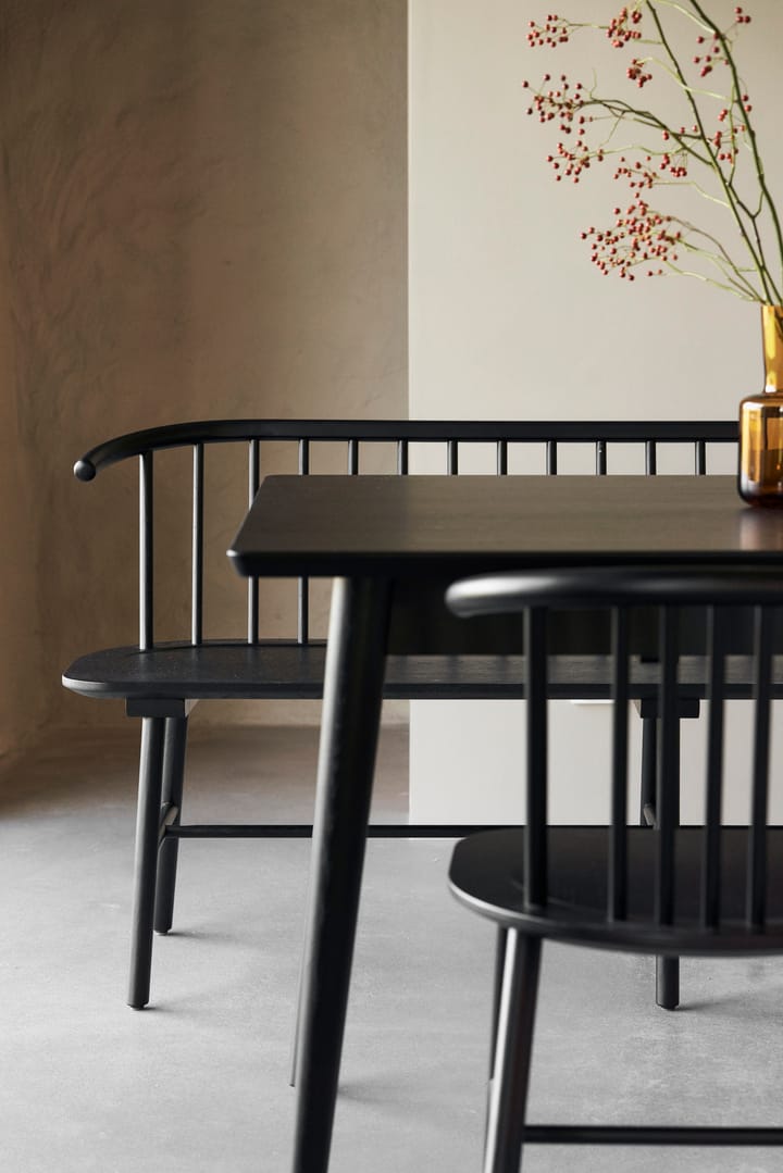 Banco de comedor VIOR, Roble lacado en negro NJRD