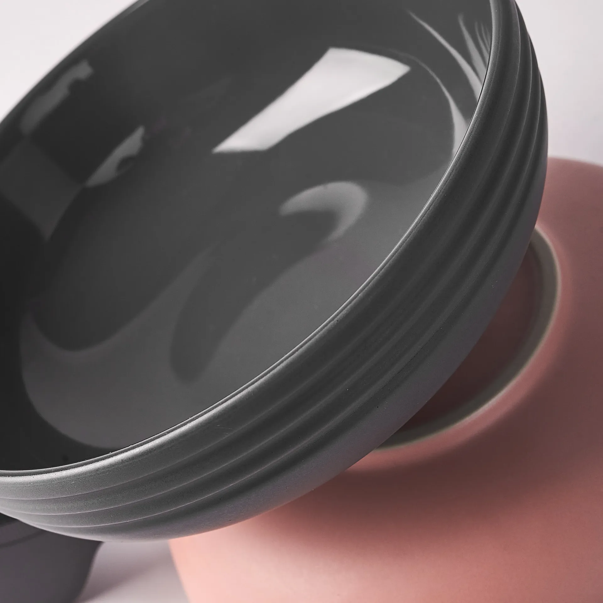 Bol Lines Ø16 cm, gris oscuro NJRD