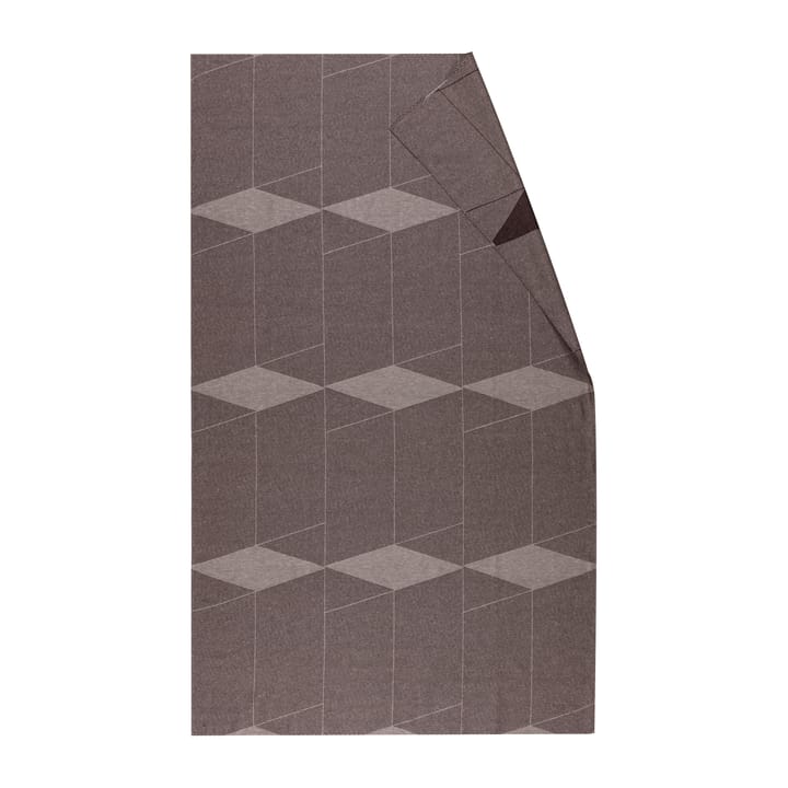 Geometric Mantel de lino 147x250 cm - marrón-blanco - NJRD