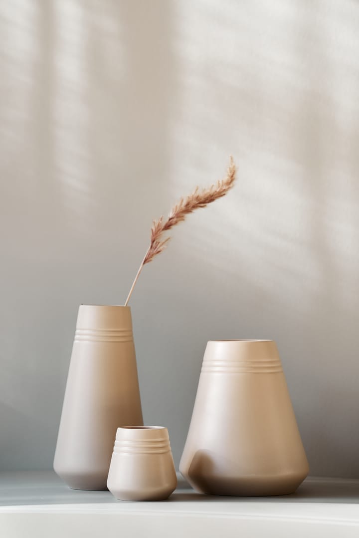 Jarrón Lines 18 cm, Beige NJRD