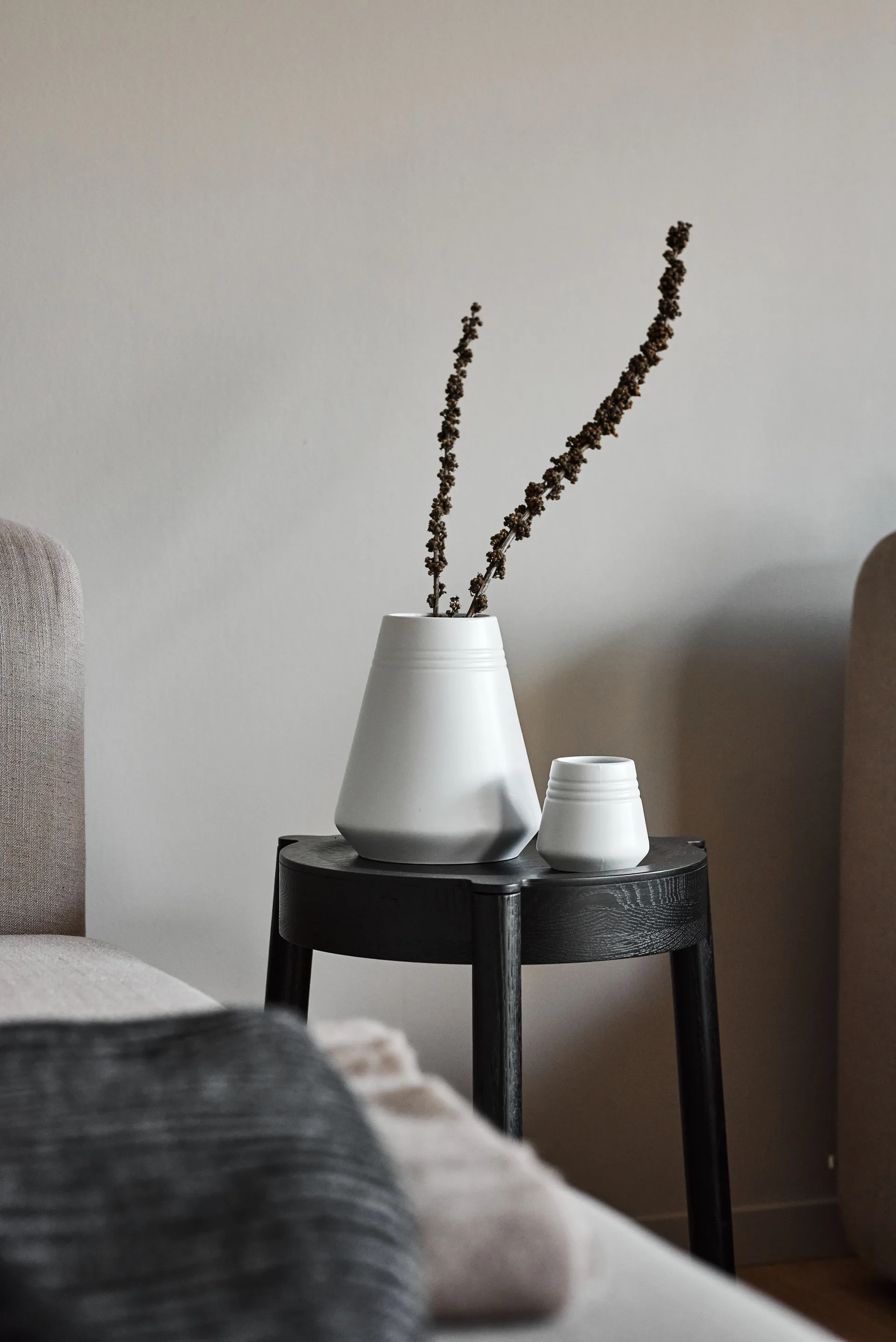 Jarrón Lines 18 cm, blanco NJRD