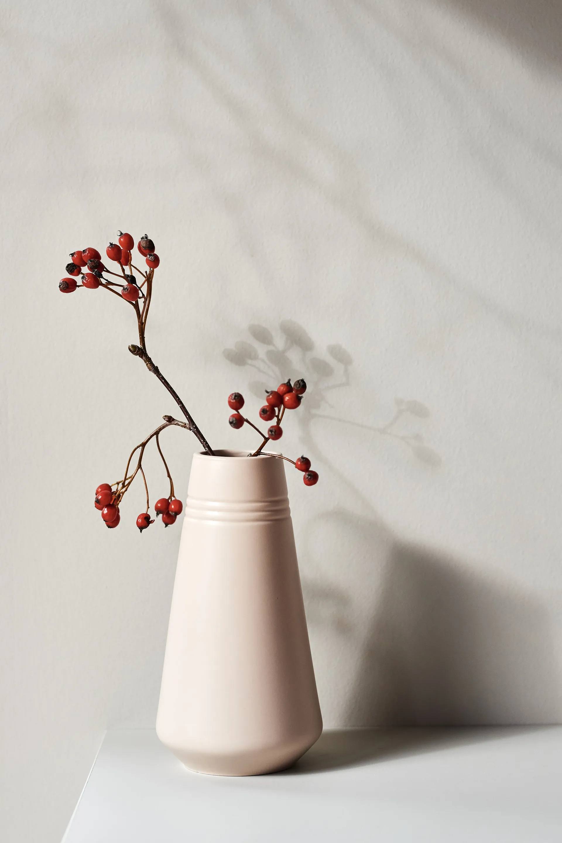 Jarrón Lines 22 cm, Beige NJRD