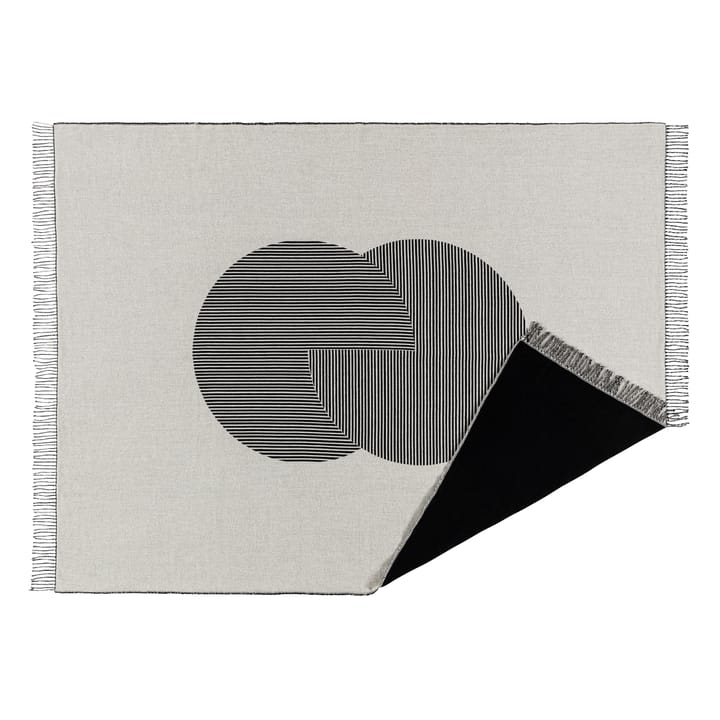 Manta de algodón Circles 130x185 cm - negro - NJRD