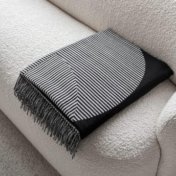 Manta de algodón Circles 130x185 cm - negro - NJRD