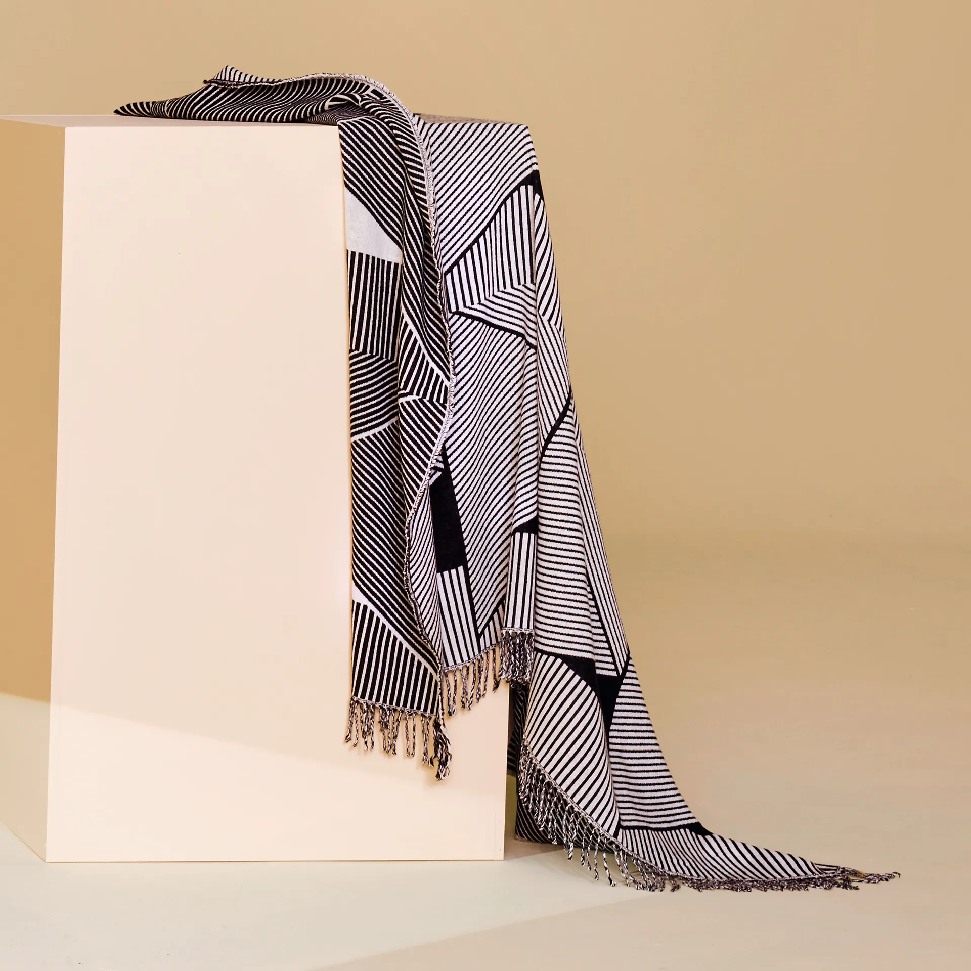 Manta de algodón Metric focus, negro NJRD