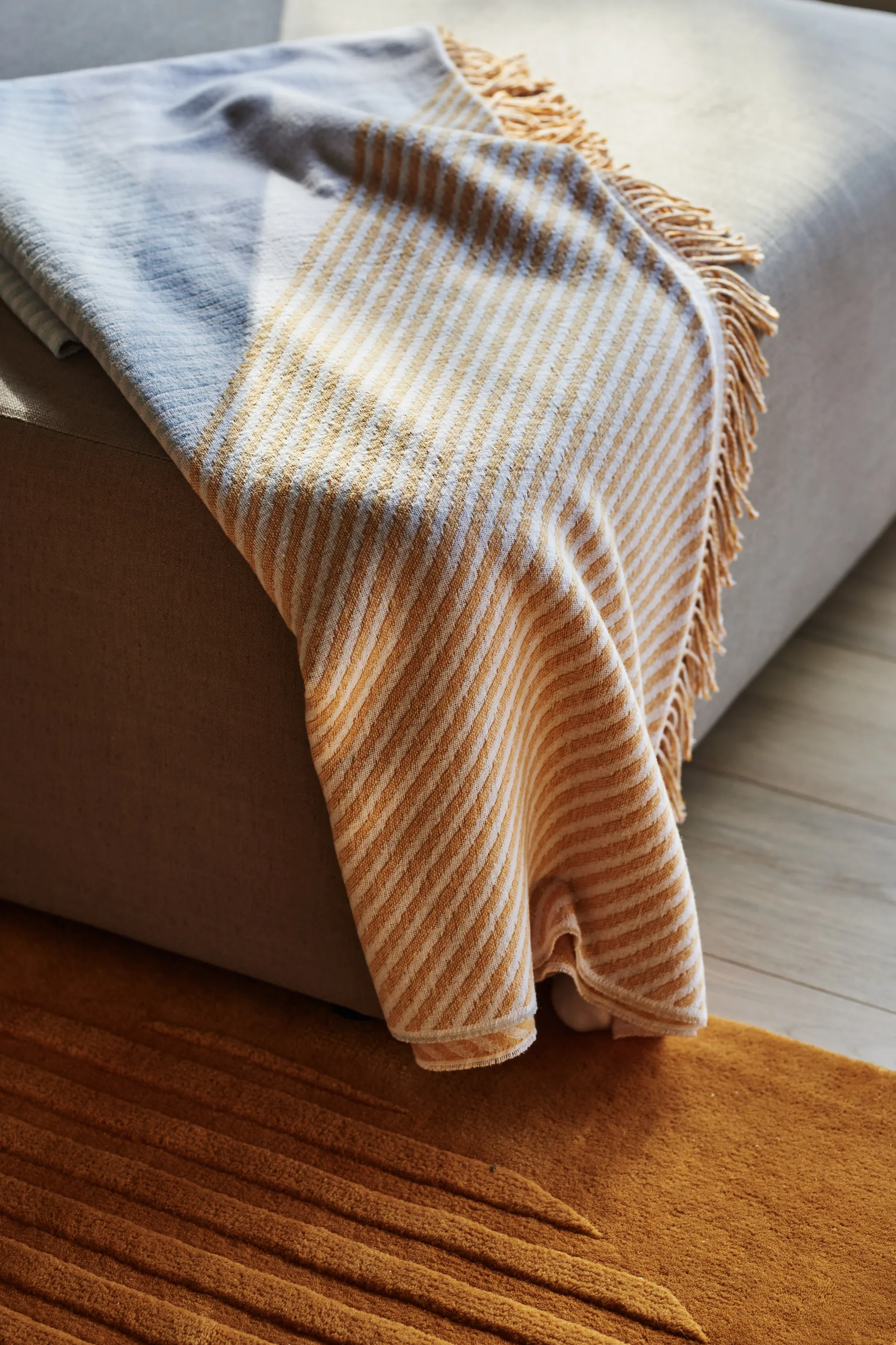 Manta de algodón Stripes, amarillo NJRD