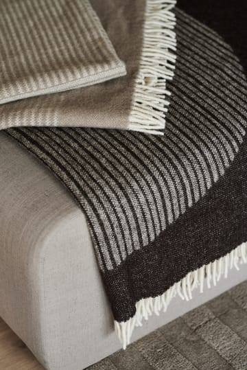 Manta de lana Circles 130x185 cm - marrón - NJRD