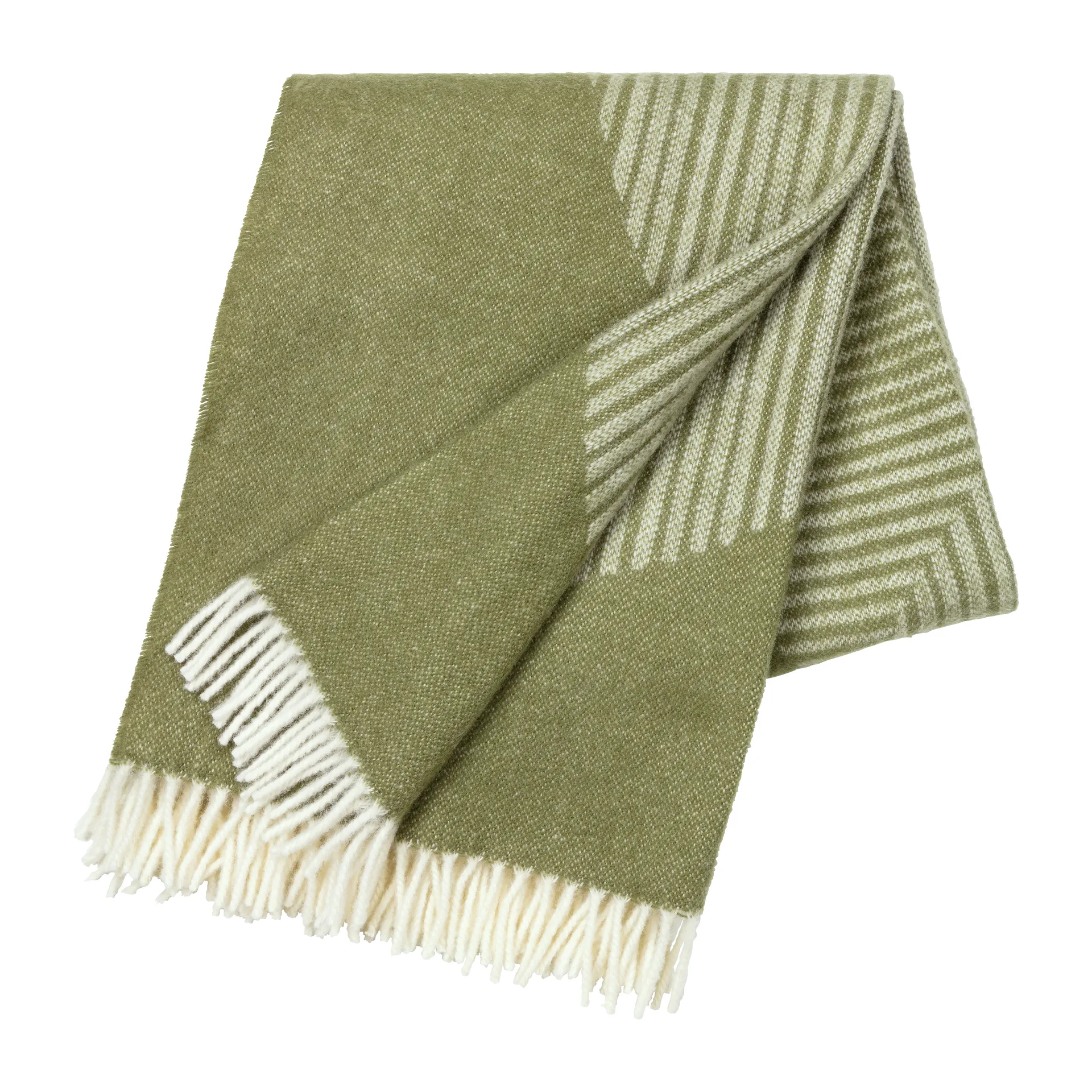 Manta de lana Circles 130x185 cm, verde NJRD