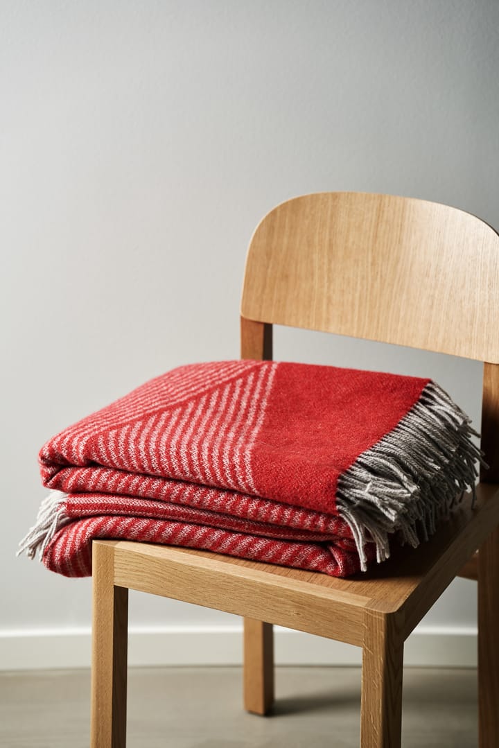 Manta de lana Rectangles seasonal edition 130x185 cm, Rojo NJRD