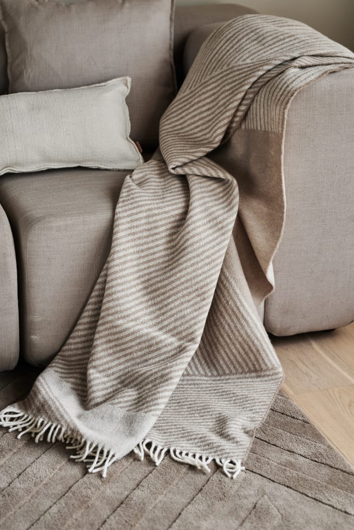 Manta de lana Stripes 130x185 cm - Beige - NJRD