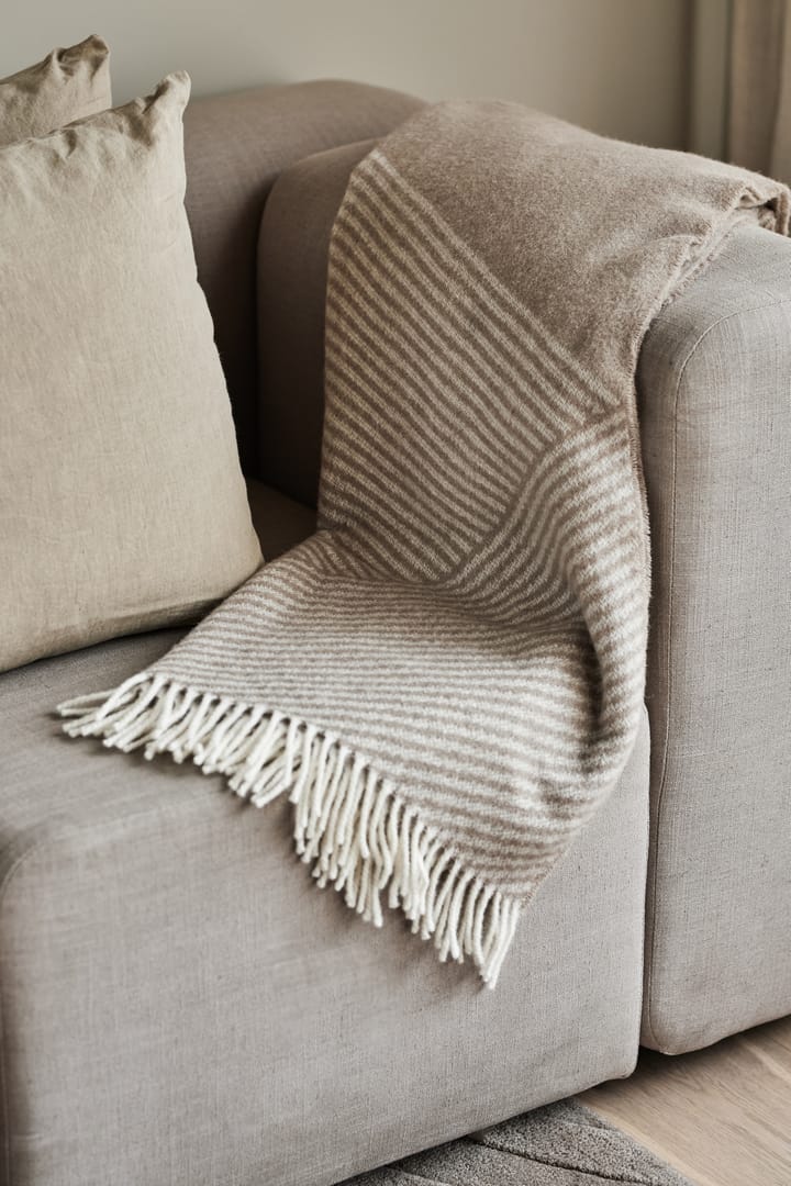 Manta de lana Stripes 130x185 cm - Beige - NJRD