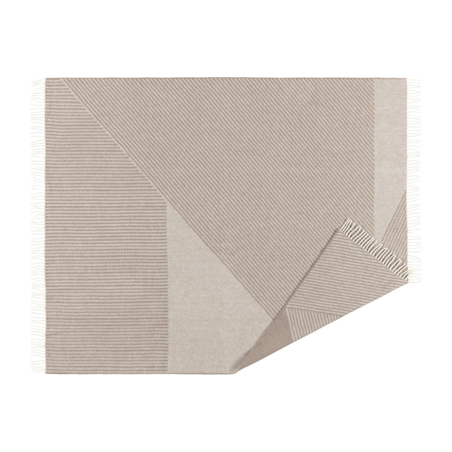 Manta de lana Stripes 130x185 cm, Beige NJRD