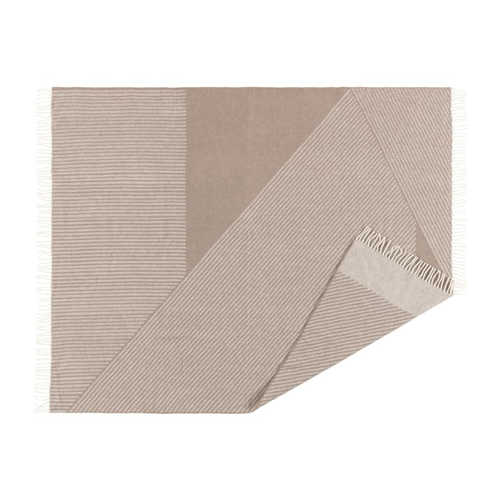 Manta de lana Stripes 130x185 cm, Beige NJRD