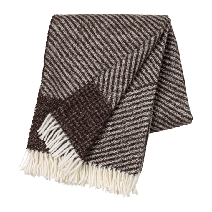 Manta de lana Stripes 130x185 cm - marrón - NJRD