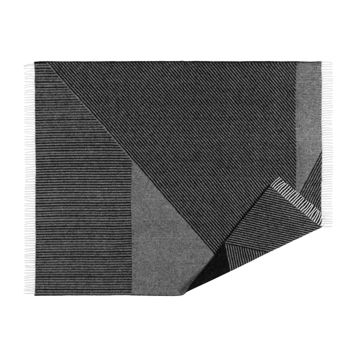Manta de lana Stripes 130x185 cm - negro - NJRD