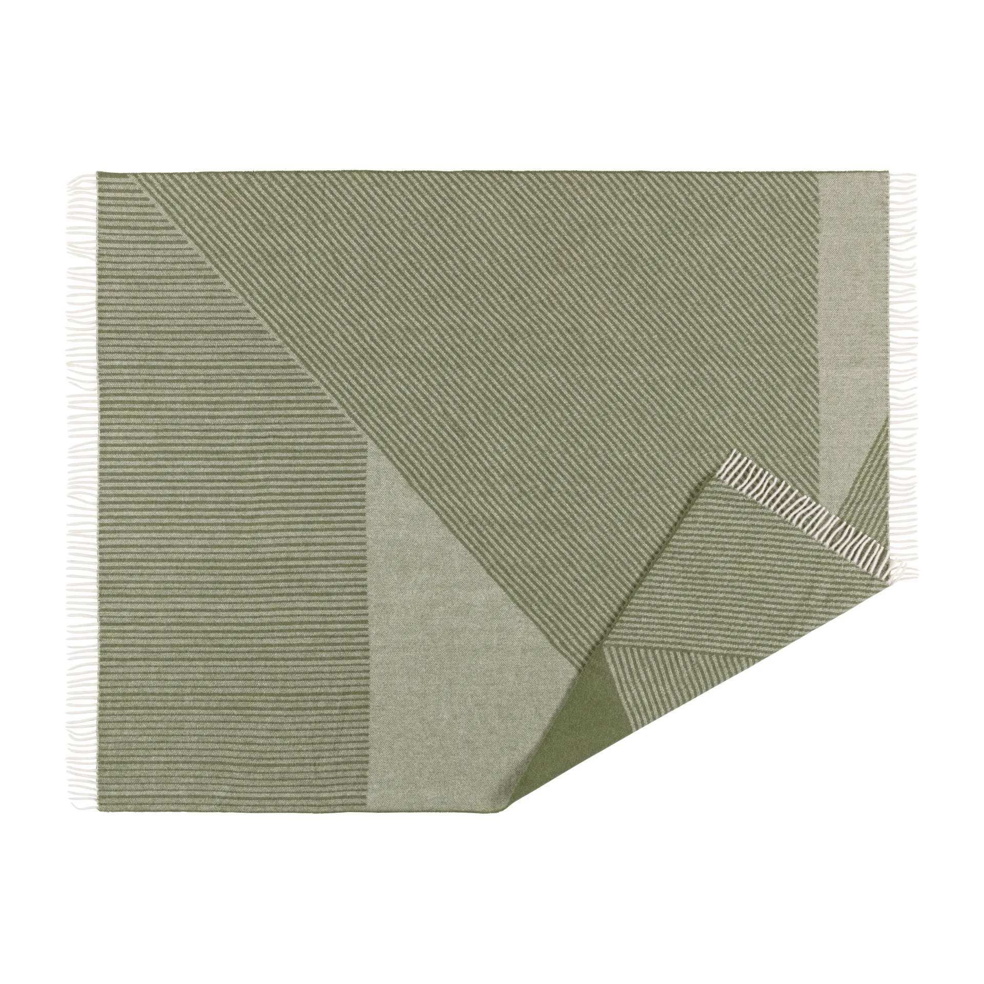 Manta de lana Stripes 130x185 cm, verde NJRD