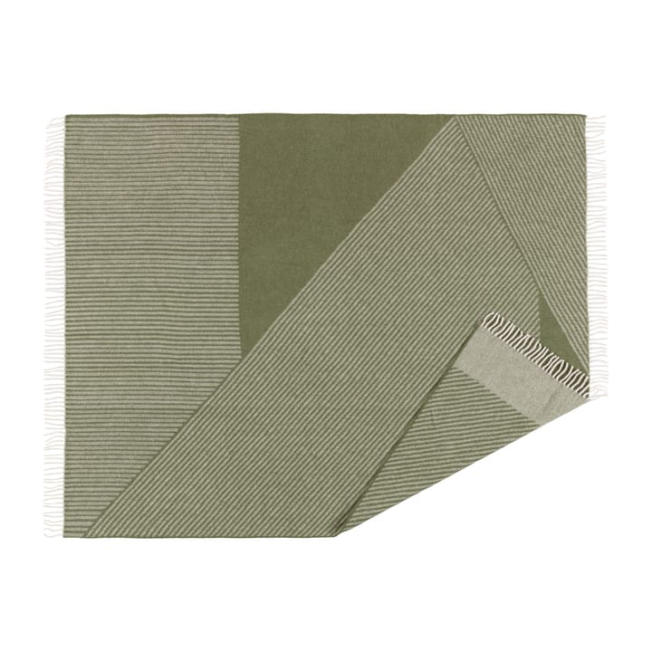 Manta de lana Stripes 130x185 cm, verde NJRD