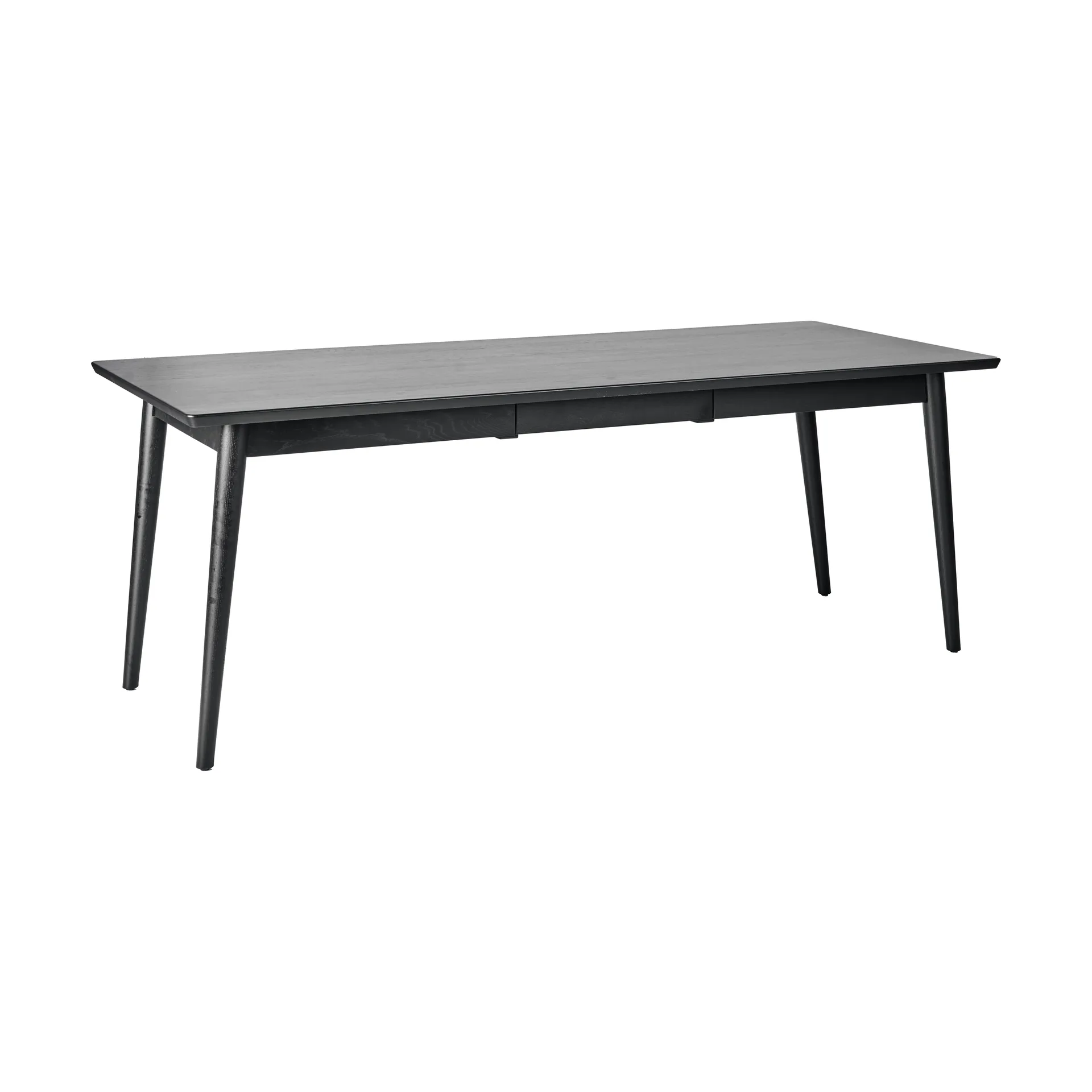 Mesa de comedor VIOR 90x200 cm, Roble lacado en negro NJRD