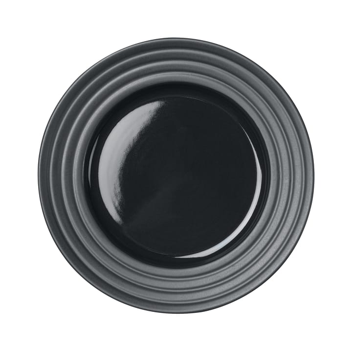 Plato Lines Ø21 cm - gris oscuro - NJRD