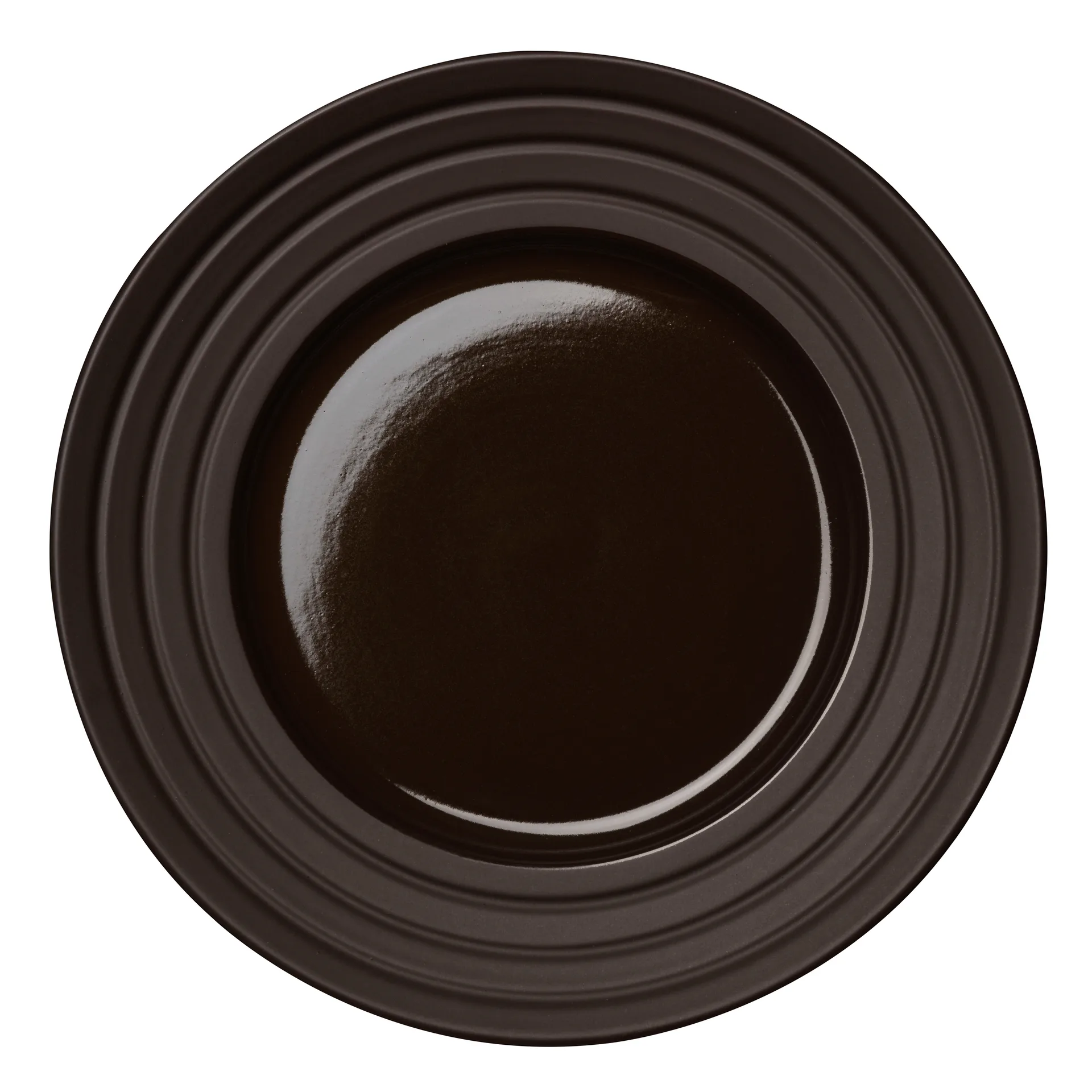 Plato Lines Ø27 cm, marrón NJRD