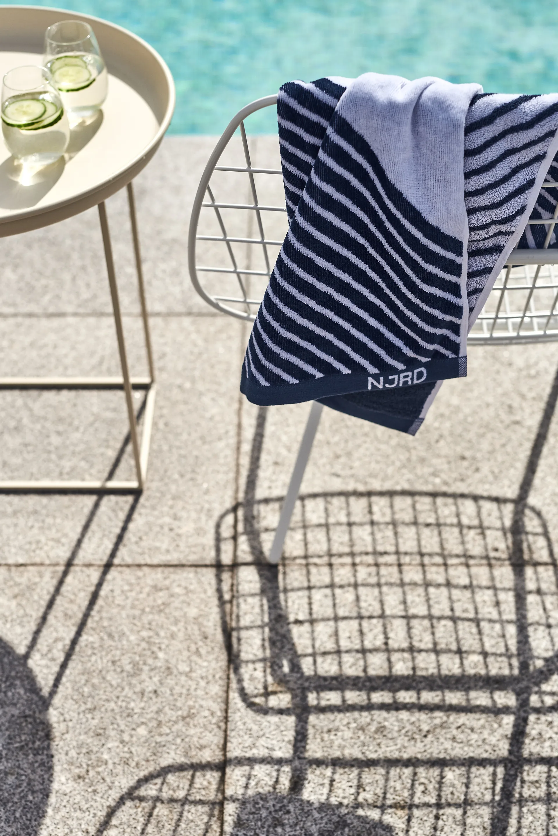 Set de toallas Stripes 4 piezas - Azul,  NJRD