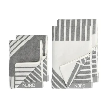 Set de toallas Stripes 4 piezas - Gris - NJRD