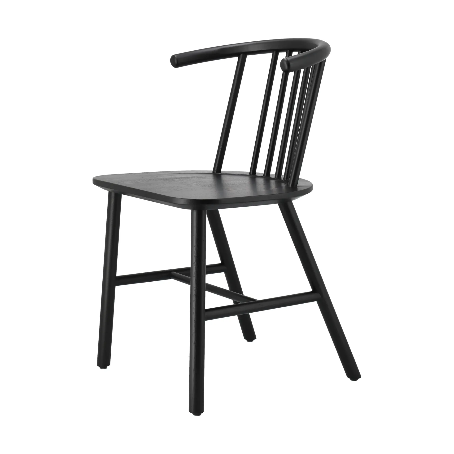 Silla de comedor VIOR, Roble lacado en negro NJRD