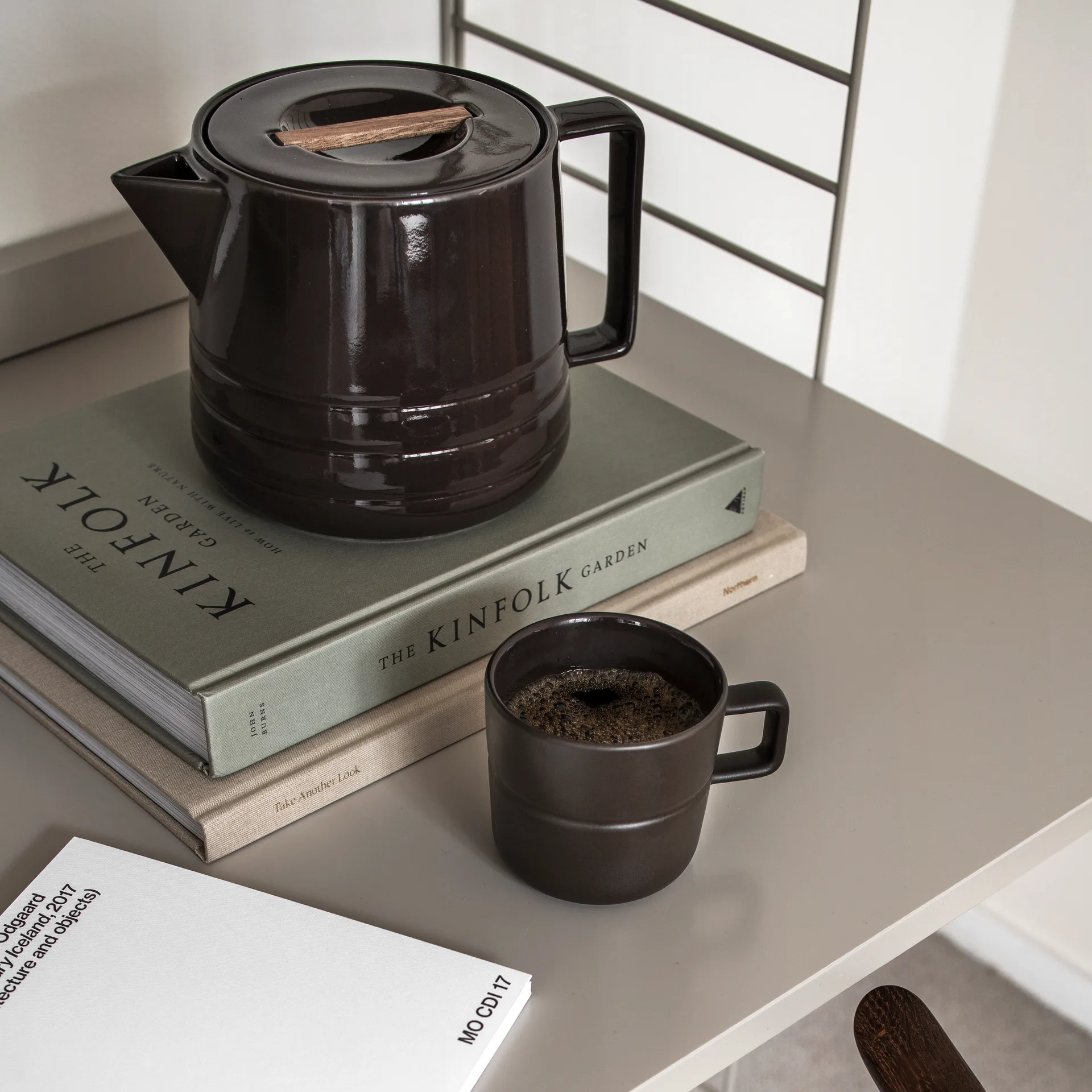 Taza Lines 30 cl, marrón NJRD