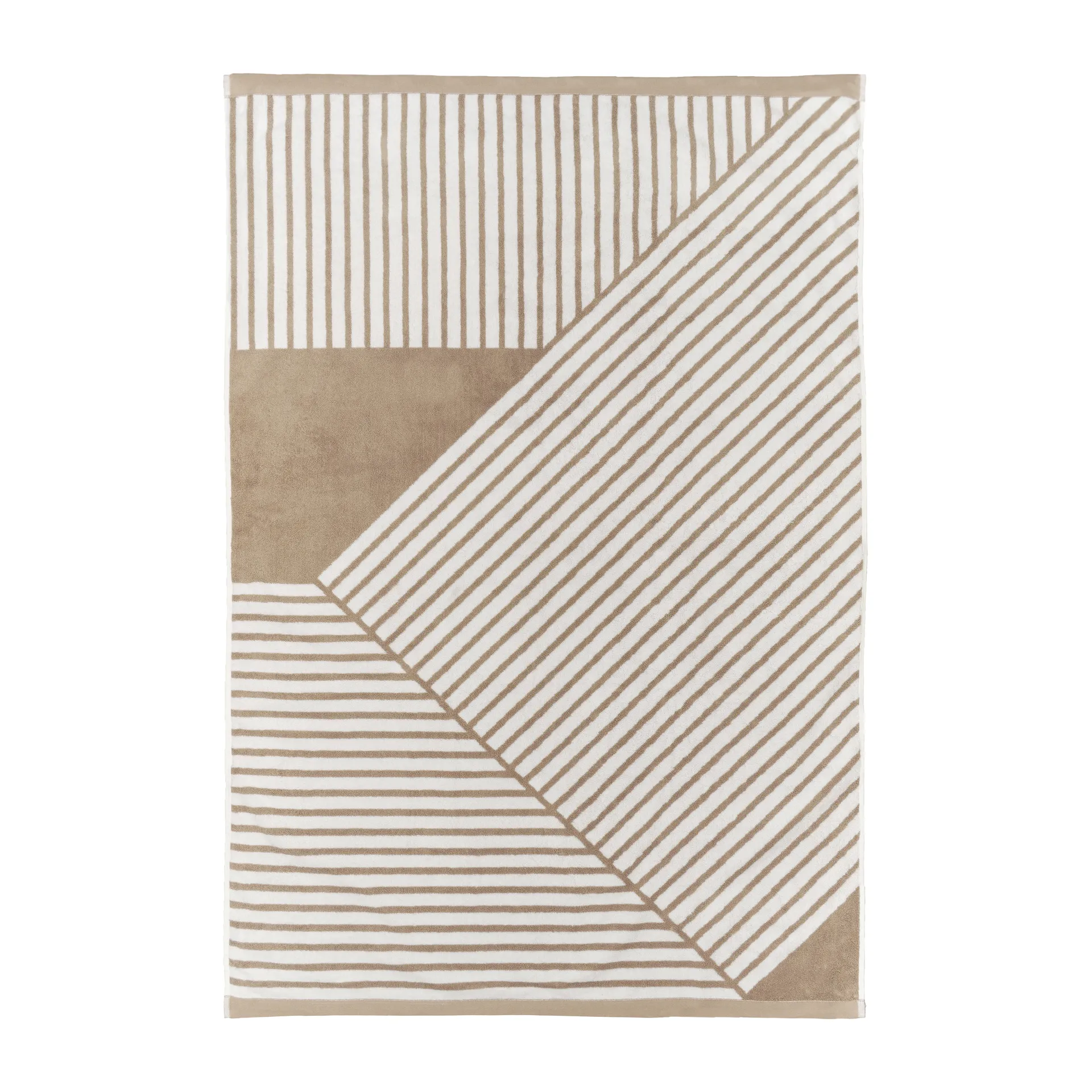 Toalla de baño Stripes 100x150 cm, Beige NJRD